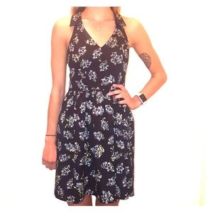 Floral cutout colored dress